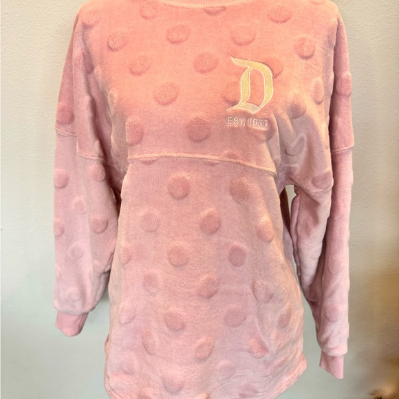 Soft Textured Polka Dot Disneyland Spirit Jersey | XS | EUC | Light Pink |Disney - Picture 2 of 10
